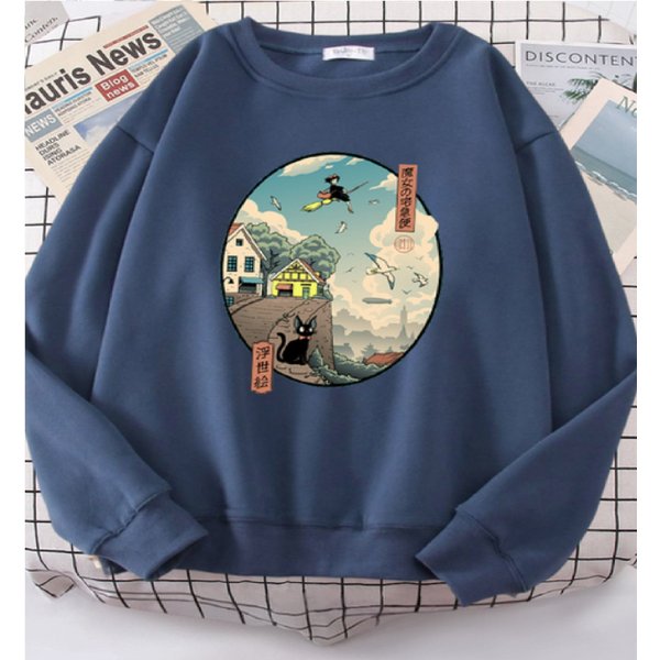 Kiki's Delivery Service Inspired Kiki & Jiji Unisex Sweatshirt-image