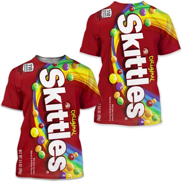 Chocolate Candy Skittle Fruits Halloween 3D Shirt-image
