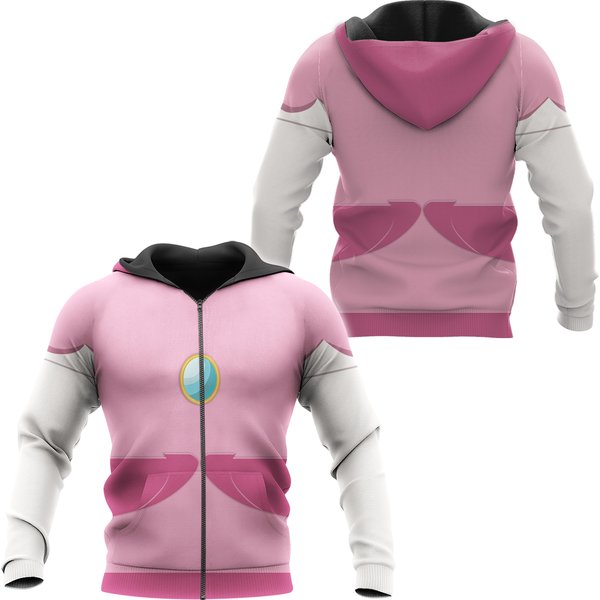 Game Princess Toadstool Peach 3D Zip Hoodie-image
