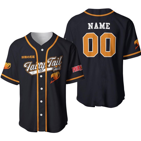 Personalized Fairy Tail Anime Baseball Jersey-image