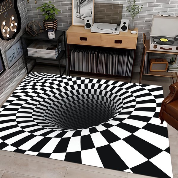 3D Vortex Illusion Rug-image