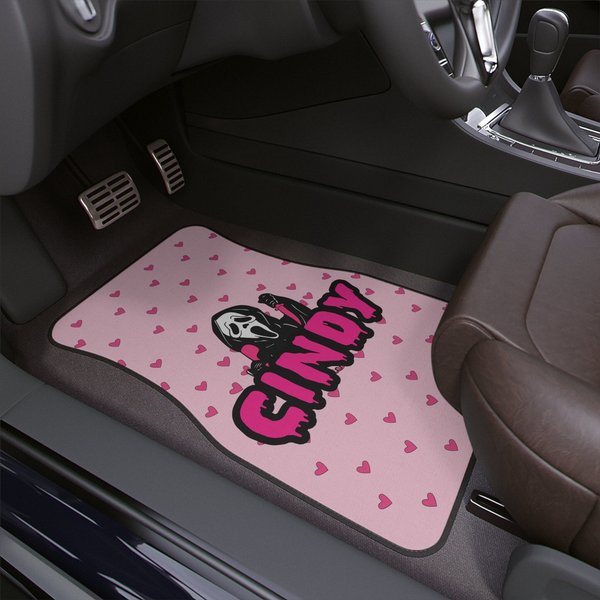 Custom No You Hang Up Car Floor Mats, Funny Pink Ghost Face Personalised Car Accessories