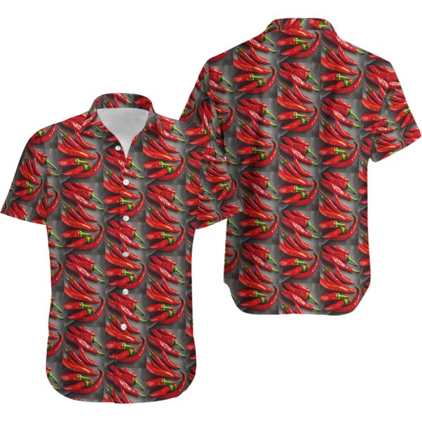 Chili Pepper Cotton Red Hot Hawaiian Shirt-image