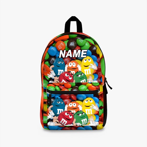 Custom Name Colorful Candy Backpack-image