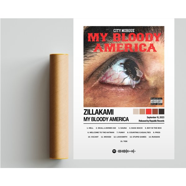 Zillakami Poster | My Bloody America Poster | Album Art | Album Cover Posters-image