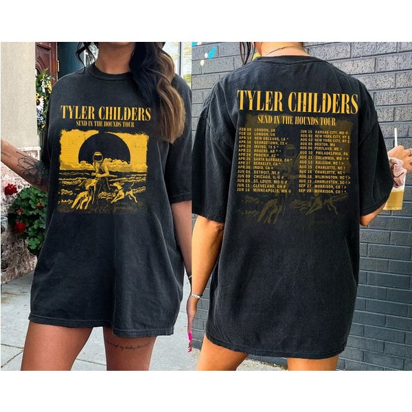 Send In The Hounds Tour 2023 Shirt, Country Music Shirt, Tyler Concert Childers T Shirt-image