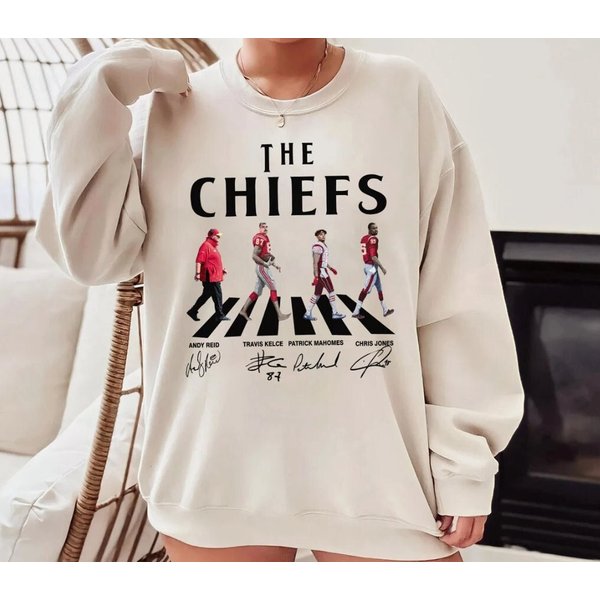 Chiefs Walking Abbey Road Signatures Football Sweatshirt-image