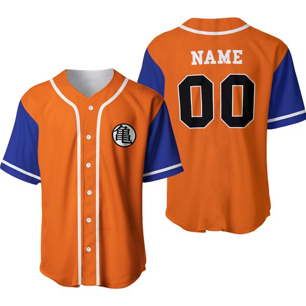 Personalized Dragon Ball Goku Anime Baseball Jersey-image