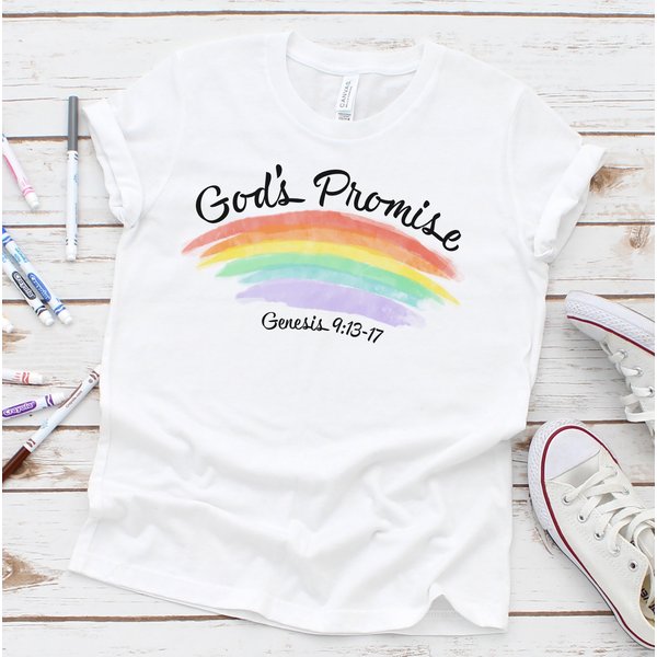 Gods Promise Rainbow Shirt For Kids, Genesis 9:13-17-image