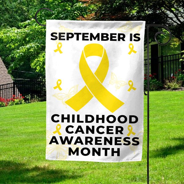September Is Childhood Cancer Awareness Month Garden Flag Decor-image
