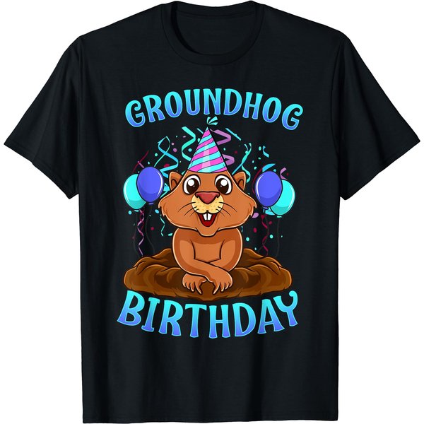 Kids Groundhog Birthday Shirt I Was Born On Groundhog Day T-Shirt-image