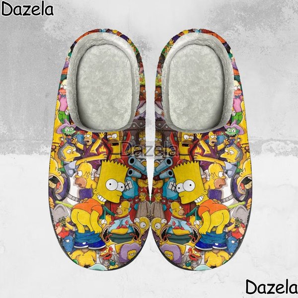 The Simpsons Family Cozy Unisex Winter Slippers-image