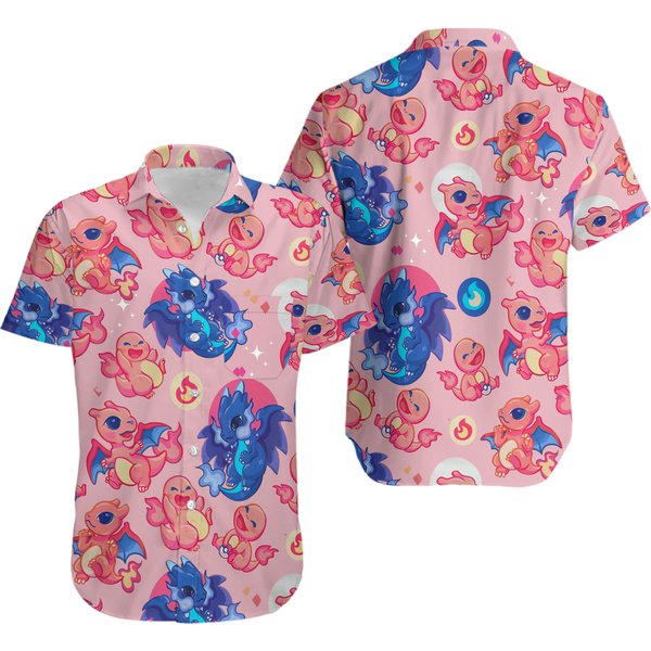 Mega Charizard Hawaiian Shirt-image