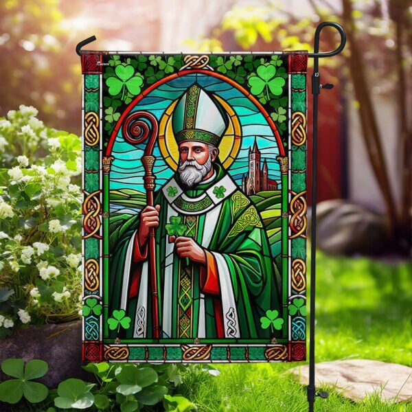 Happy St Patricks Day Garden Flag, Saint Patrick Flag-image