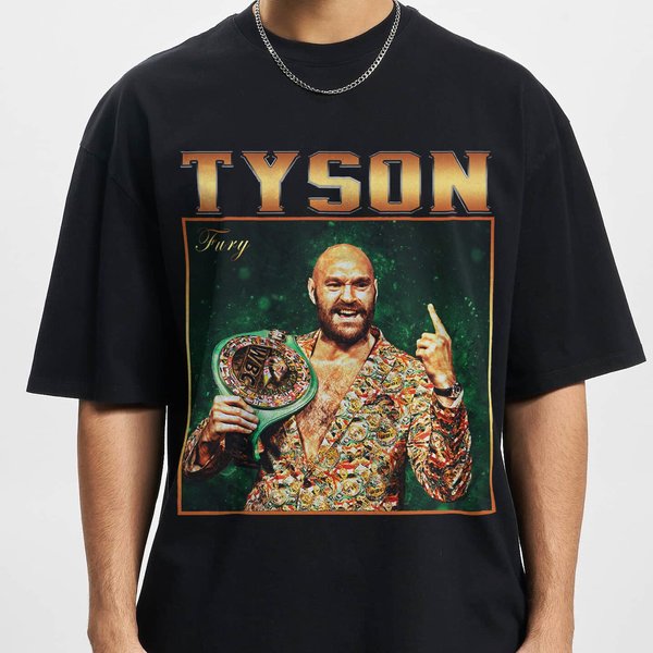 Vintage 90S Graphic Style Tyson Fury T-Shirt - Tyson Fury Shirt-image