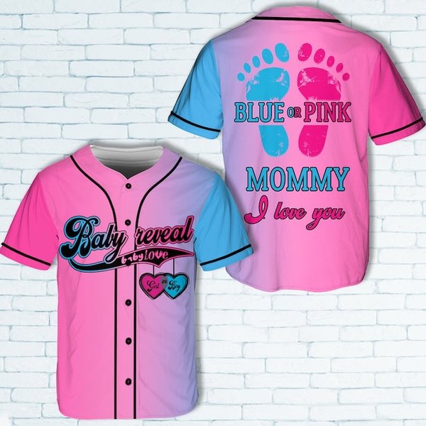 Baby Reveal Gender Jersey In Blue Or Pink-image
