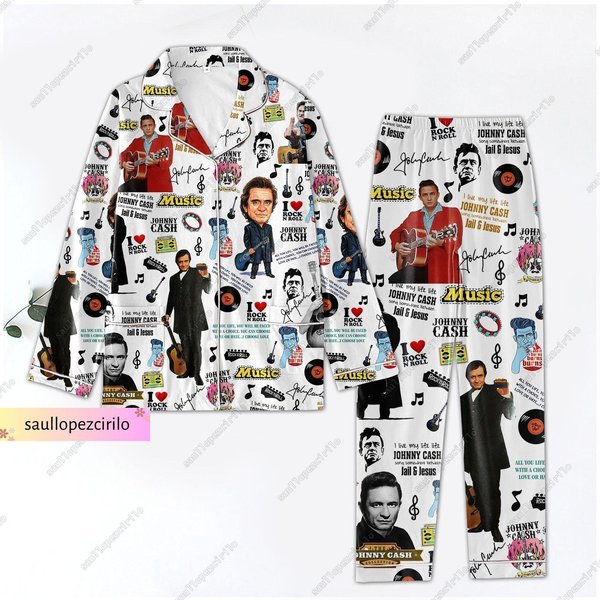 Johnny Cash Pajamas Set-image