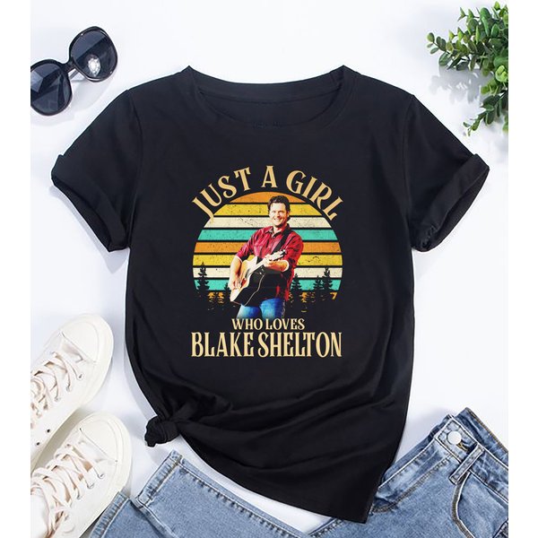 Just A Girl Who Loves Blake Shelton Shirt, Country Blake Shelton 2024-image