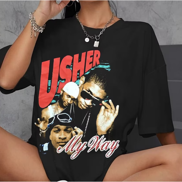 Vintage Usher My Way Classic T-Shirt-image