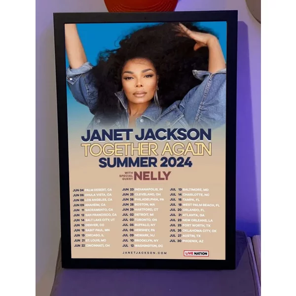 Janet Jackson 2024 Together Again Spring And Summer 2024 Tour Poster-image