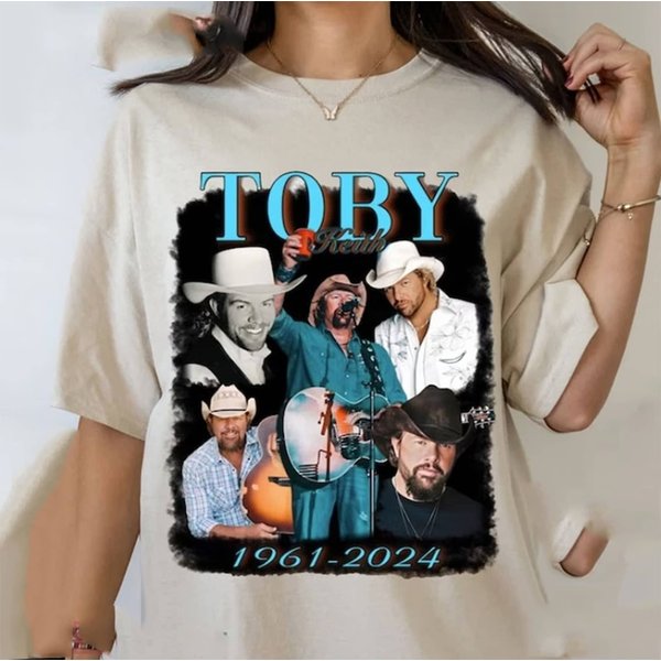 Toby Keith Rip 1961-2024 Country Music T-Shirt-image