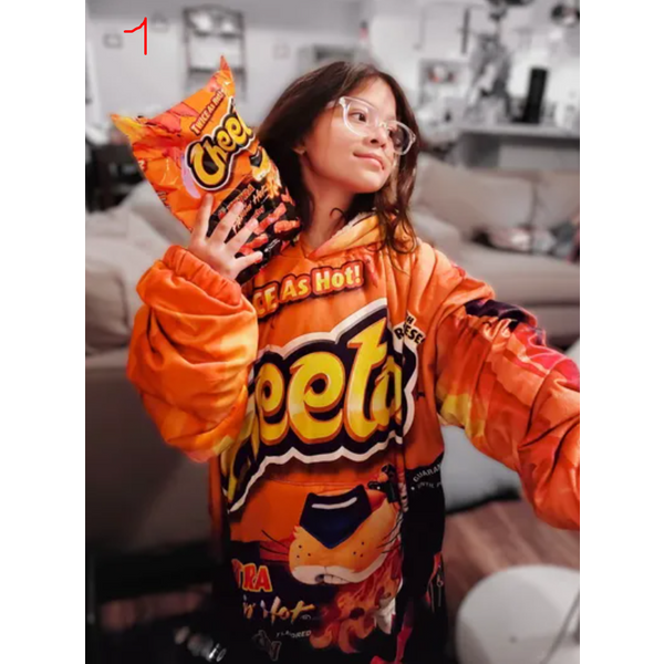 Hot Cheetos Oversized Blanket-Hoodie | Plush Fleece Giant Hoodie Blanket-image
