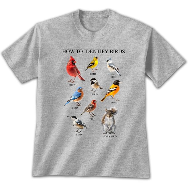 Bird Shirt, How To Identify Birds T-Shirt-image