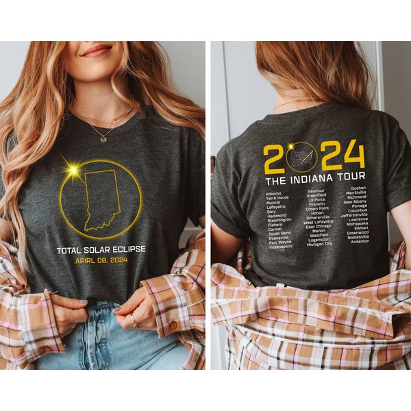 Indiana Total Solar Eclipse Shirt, April 8Th 2024-image