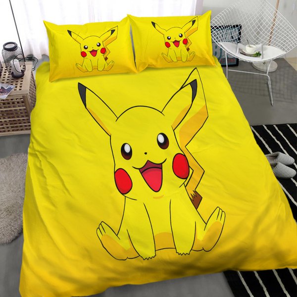 Pkm Pika Bedding Three Piece Quilt Cover-image
