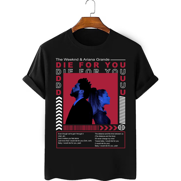 Weeknds Ariana Die For You Remix Weeknd Ariana Music Vintage Shirt-image