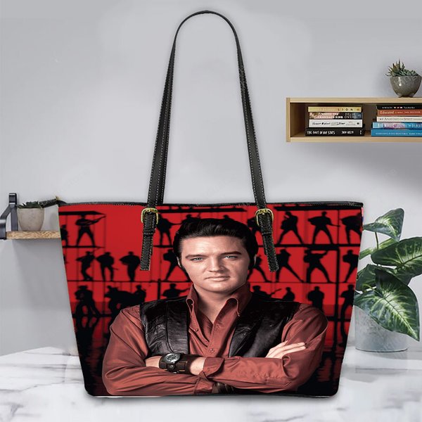 Elvis Presley Leather Tote Bag-image