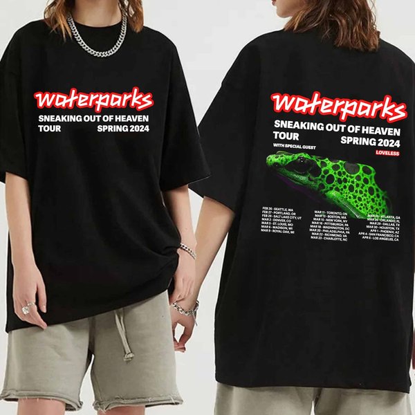 Waterparks 2024 Tour Shirt, Sneaking Out Of Heaven 2024 Spring Tour Shirt-image