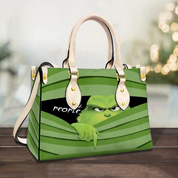 Funny Character Christmas Leather Bag Hand Bag-image