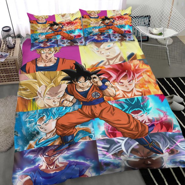3D Printed Dragon Ball Z Son Goku Anime Bedding Set-image