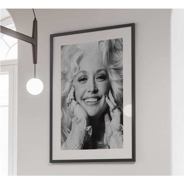 Dolly Parton Poster, Black And White Wall Art, Dolly Parton Poster-image