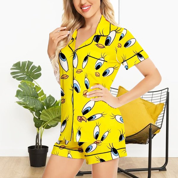 Tweety Pajamas Set, Cartoon Sleepwear
