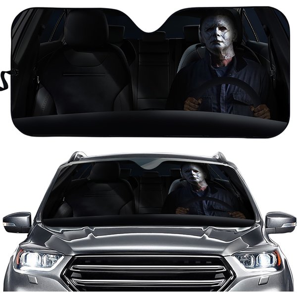 Michael Myers Car Sunshade Horror Halloween Car Sunshade-image