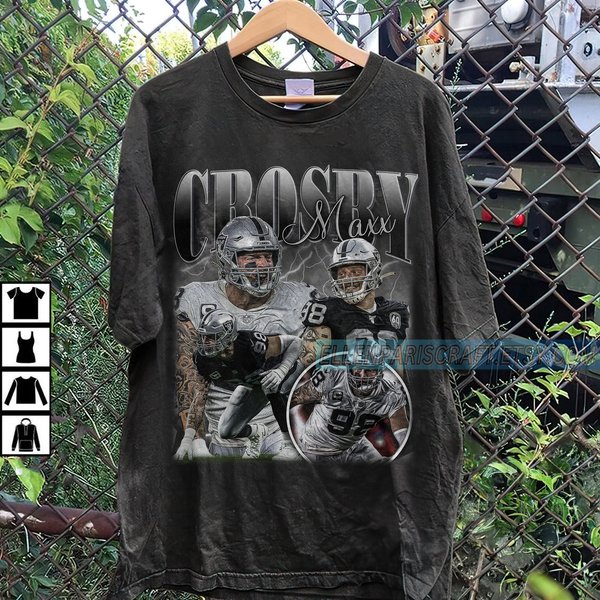 Vintage 90S Graphic Style Maxx Crosby Shirt - Maxx Crosby Football T-Shirt-image