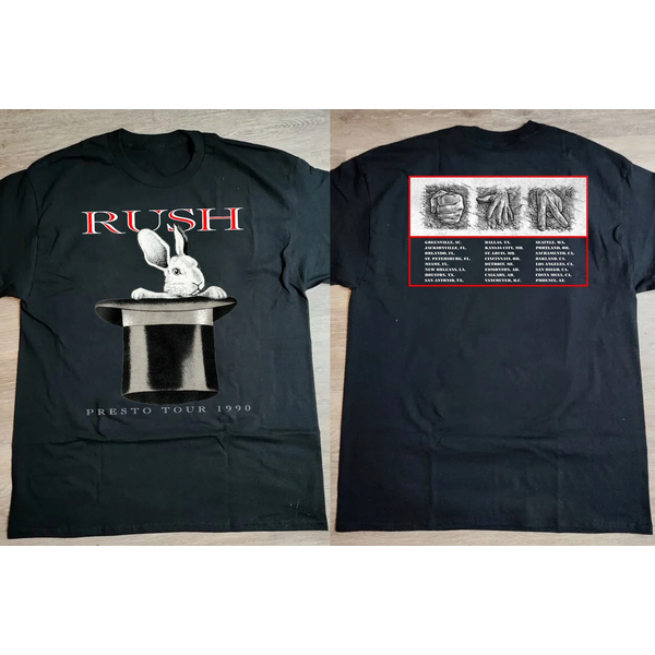1990 Rush Rabit Presto North America Tour T-Shirt-image