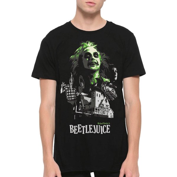 Beetlejuice By Tim Burton T-Shirt, 100% Cotton Tee-image