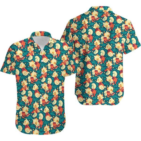 Hisuian Growlithe Hawaiian Shirt-image