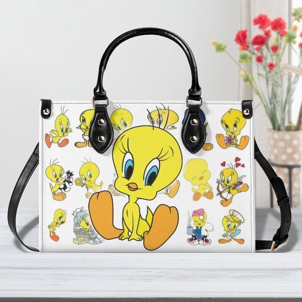 Personalized Tweety Bird Leather Handbag