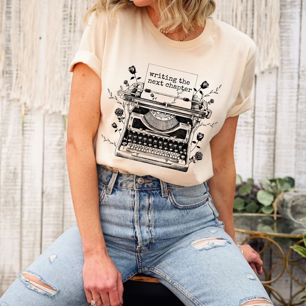 Writer Author Writing Typewriter T-Shirt-image