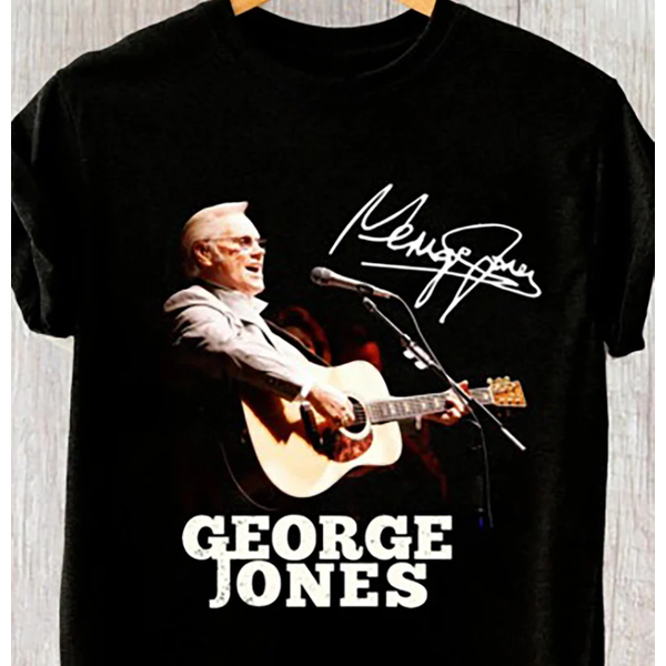 George Jones Signature Cotton T Shirt Black-image