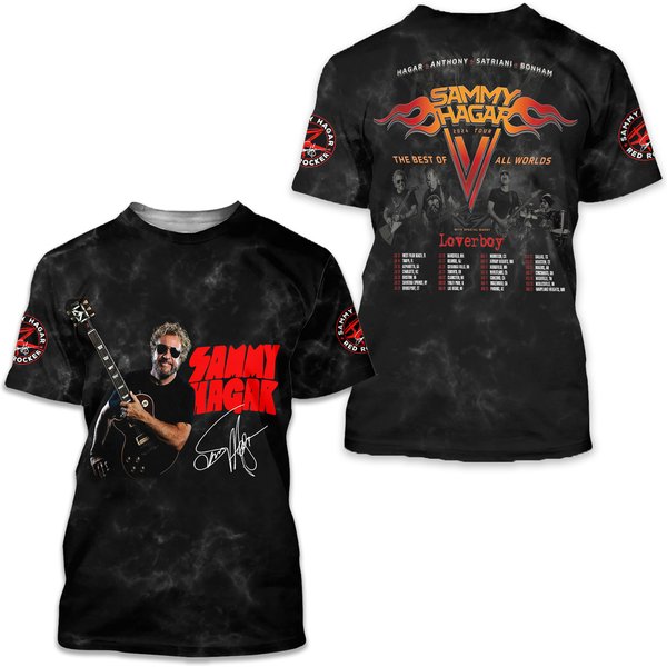 Sammy Hagar 3D Vintage Band T-Shirt-image