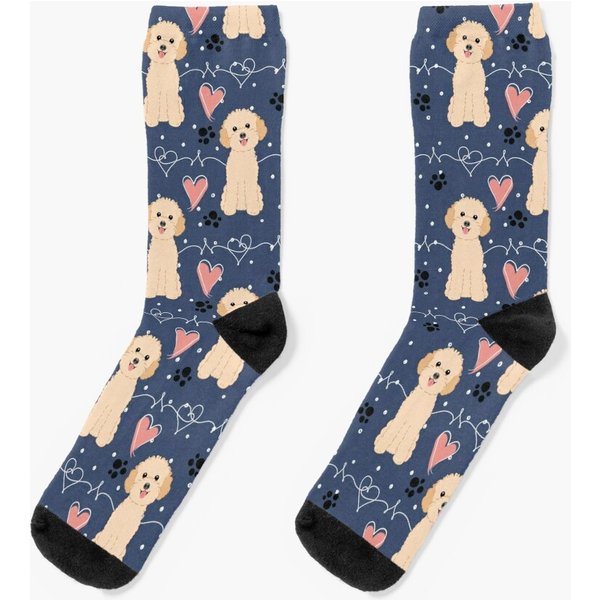 Love Apricot Toy Poodle Socks-image