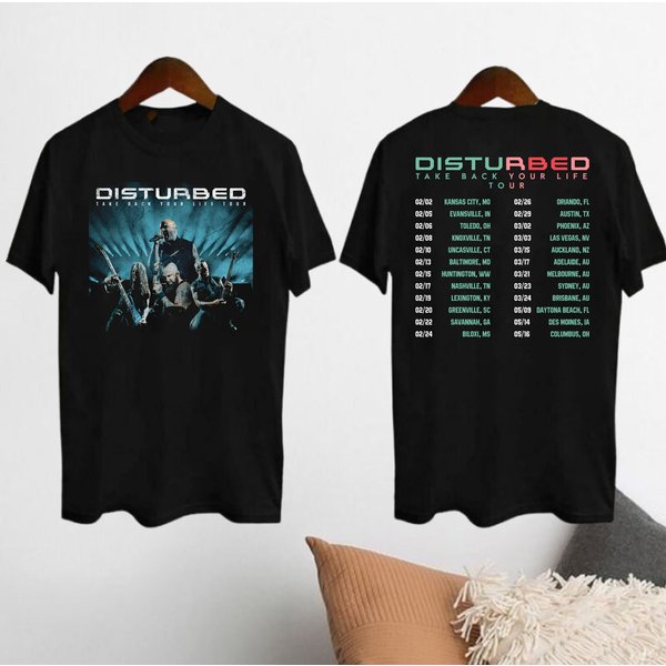 2024 Disturbed Tour T-Shirt, Disturbed Take Back Your Life Tour 2024 Shirt-image