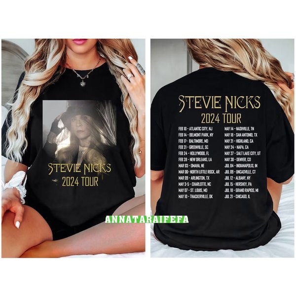Stevie Nicks Concert T-Shirt, Stevie Nicks 2024 Tour Shirt-image