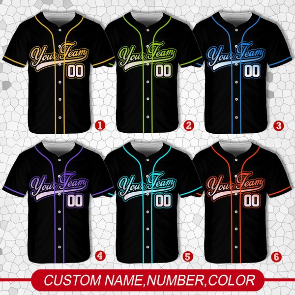 Personalized Team Name And Number Baseball Jersey-image