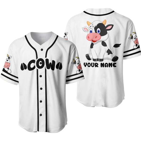 Personalized Dairy Cow Baseball Jersey-image